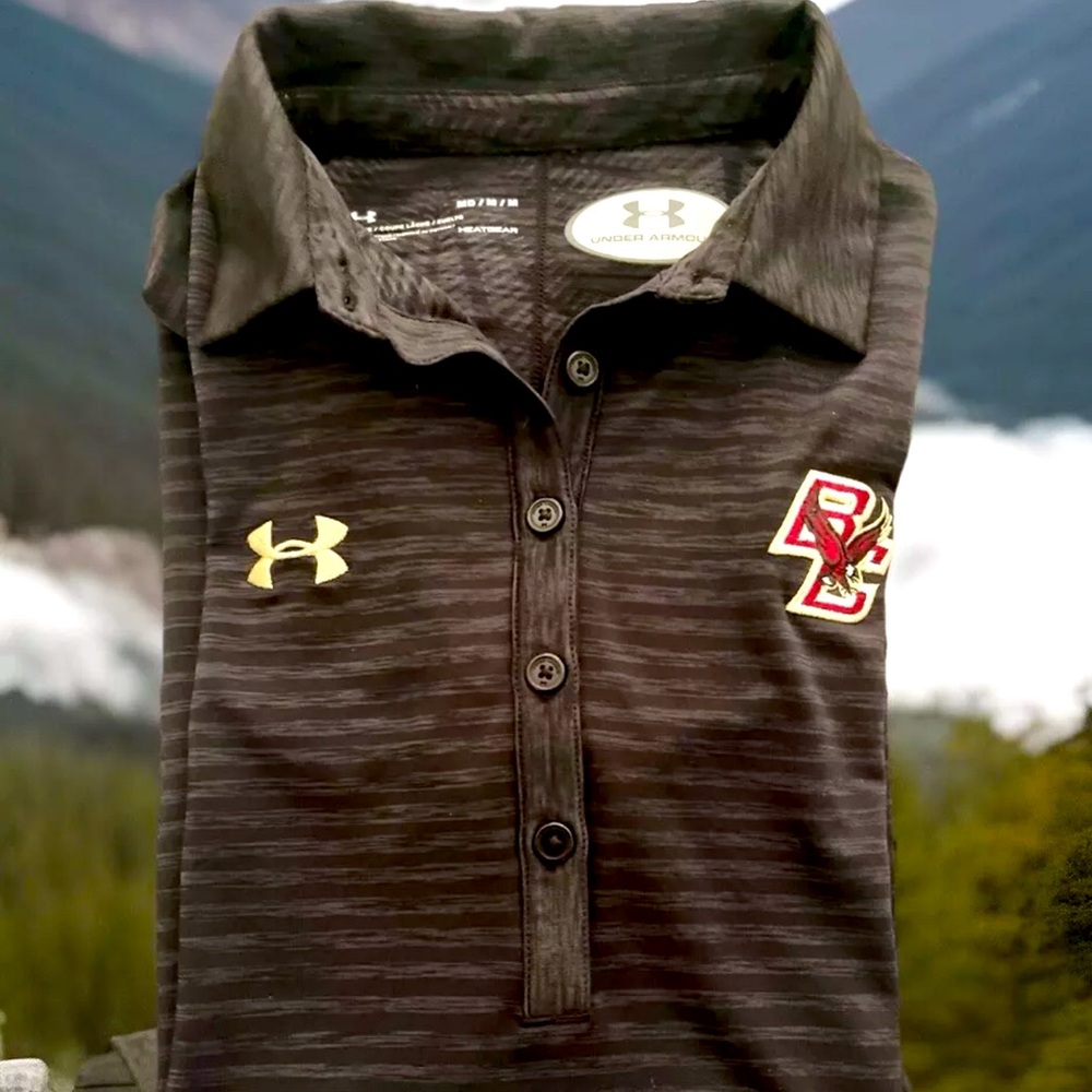 Under Armour size medium Boston College polo black/gray